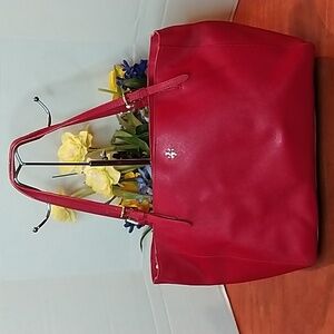 Tory Burch Tote Bag Deep Red